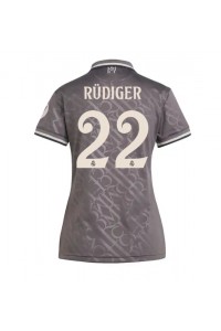 Real Madrid Antonio Rudiger #22 Voetbaltruitje 3e tenue Dames 2024-25 Korte Mouw